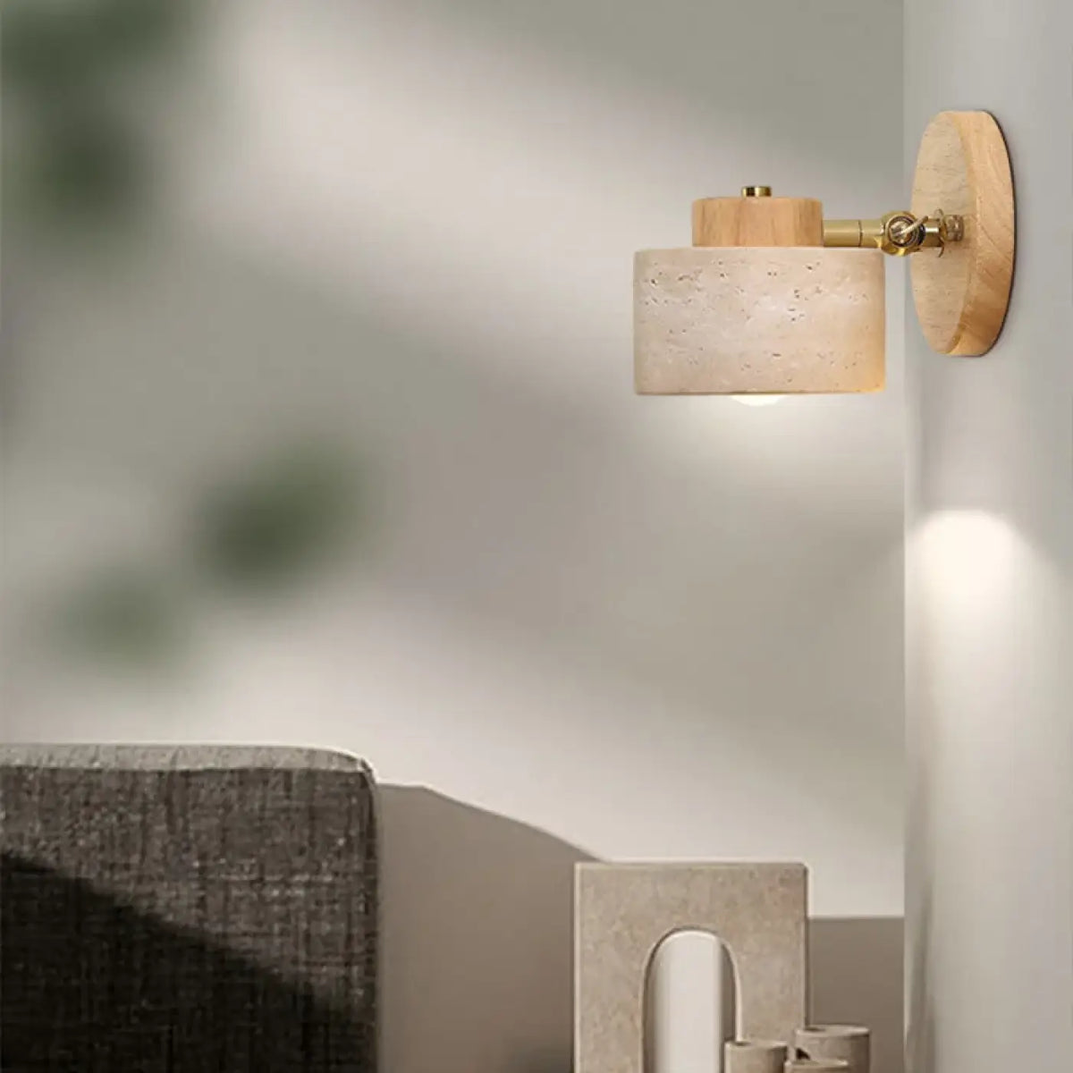 Applique Murale BREMA Bois & Béton Design Naturel