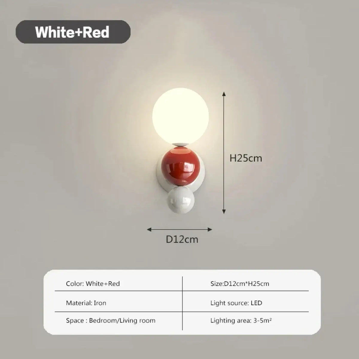 Applique Murale PERLOTE Blanc LED Design Moderne