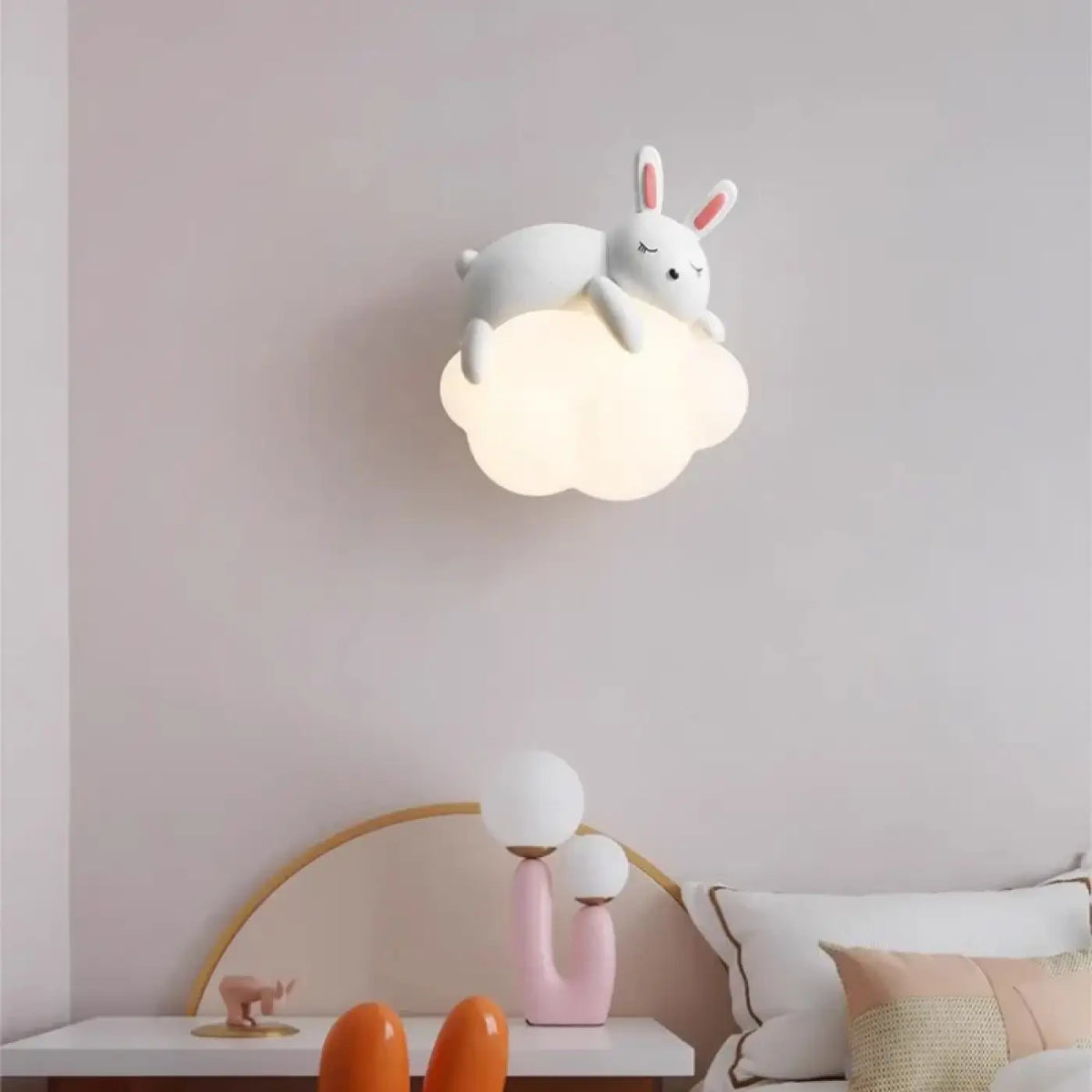 Applique Murale TITY : Veilleuse Design Ours ou Lapin Blanc LED