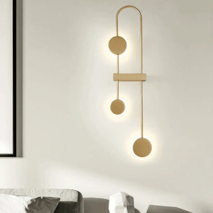 Applique Murale LEDU Design Contemporain Noir ou Doré
