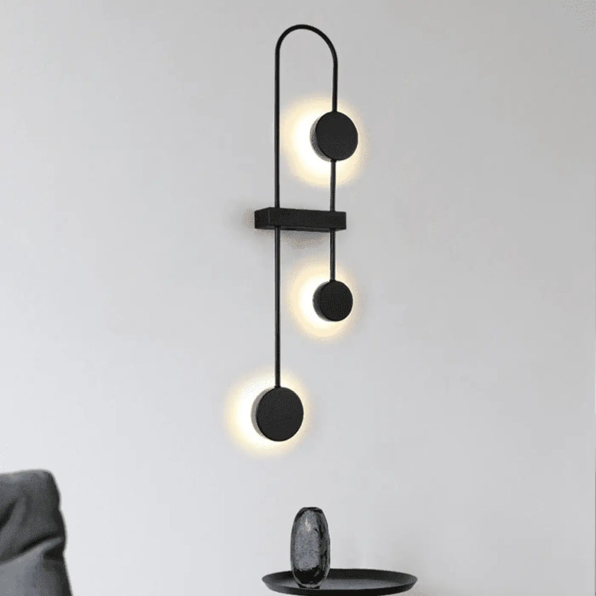 Applique Murale LEDU Design Contemporain Noir ou Doré