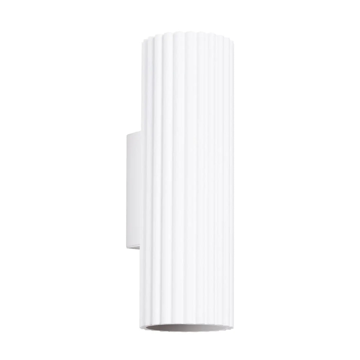 Applique Murale KARBON 20 Blanche Cannelée Double Lumière