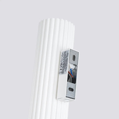 Applique Murale KARBON 20 Blanche Cannelée Double Lumière