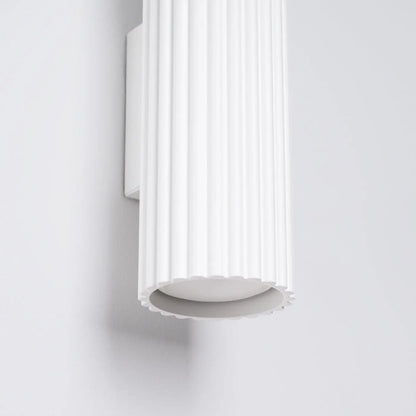 Applique Murale KARBON 20 Blanche Cannelée Double Lumière