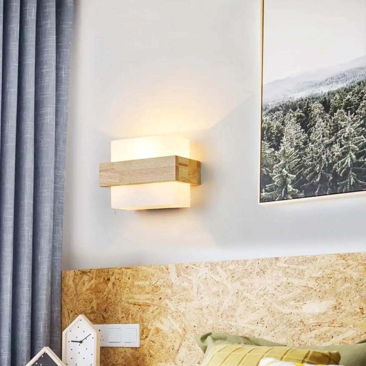 Applique Murale BOIX Bois Clair Naturel Moderne