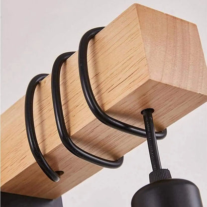 Applique Murale Bois & Noir Design