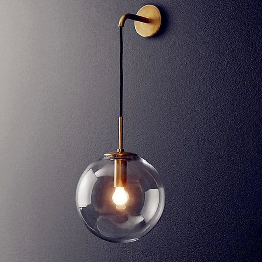 Applique Murale Boule Verre - Design Lumineux & Moderne