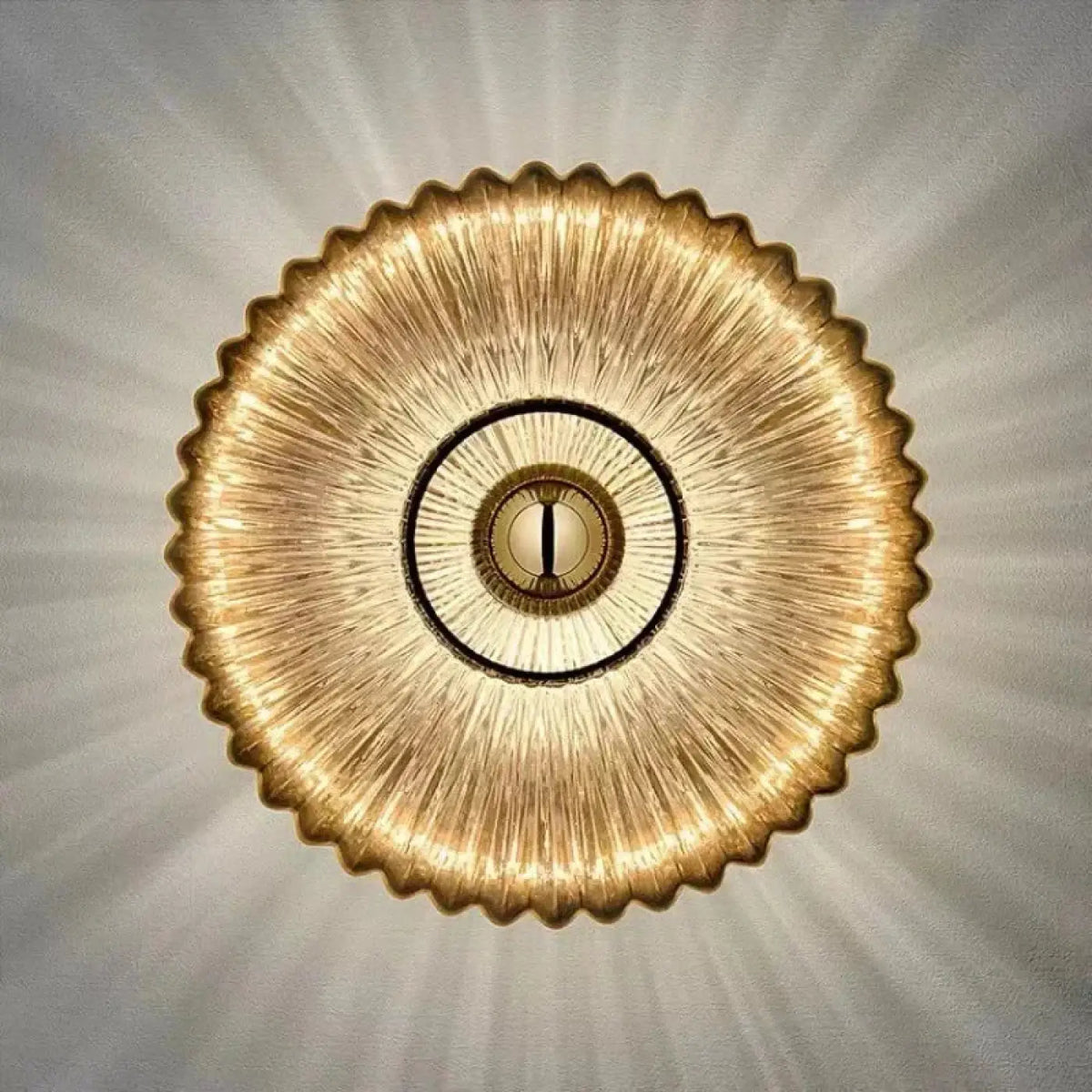 Applique Murale Vintage Ronde Verre Douce Lumière