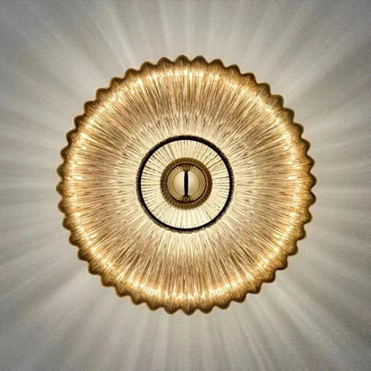 Applique Murale Vintage Ronde Verre Douce Lumière