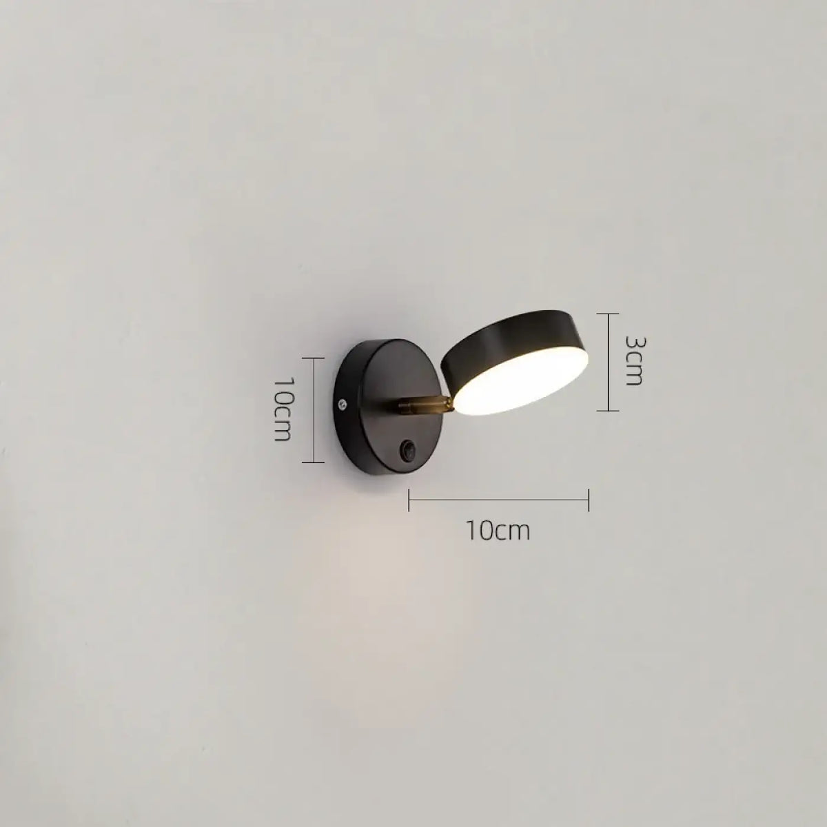 Applique Murale Cylindre Orientable Noir & Doré Design