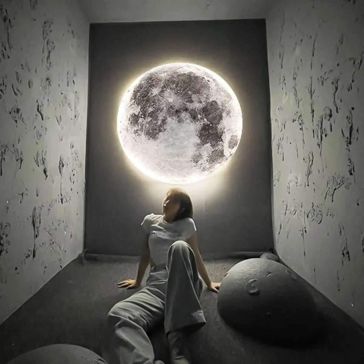 Applique Murale LUN Demi-Lune Moderne