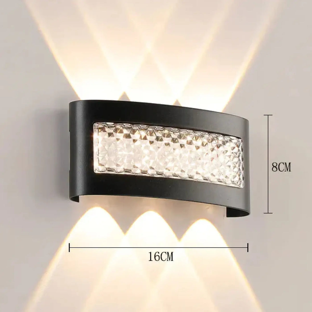 Applique Murale LED Cristal Noire SUTYRITE