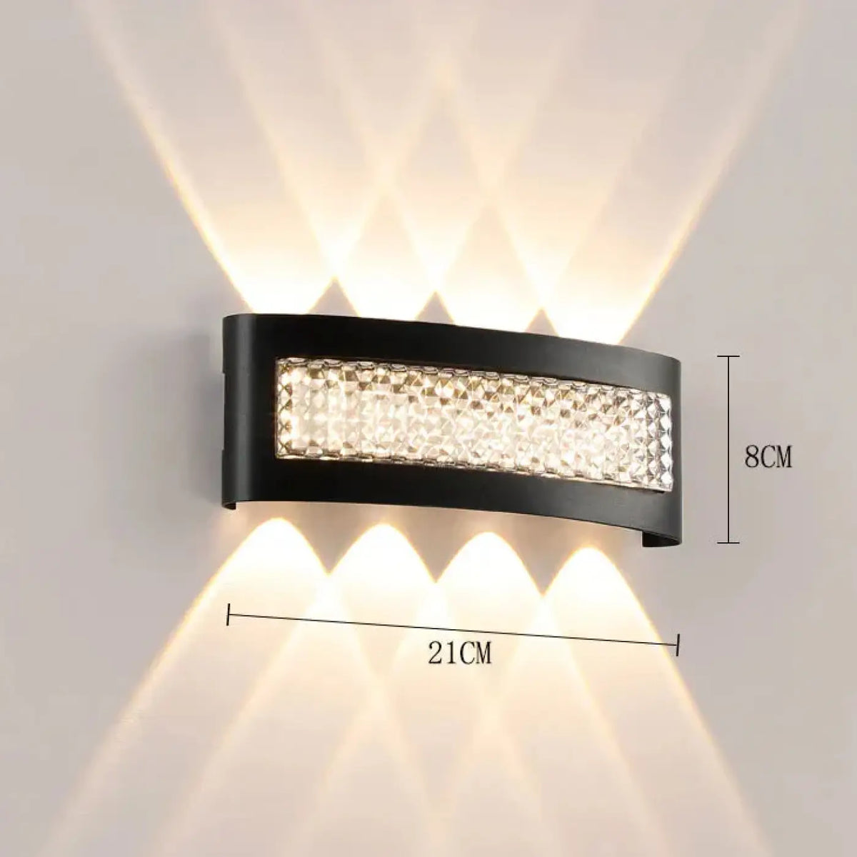 Applique Murale LED Cristal Noire SUTYRITE