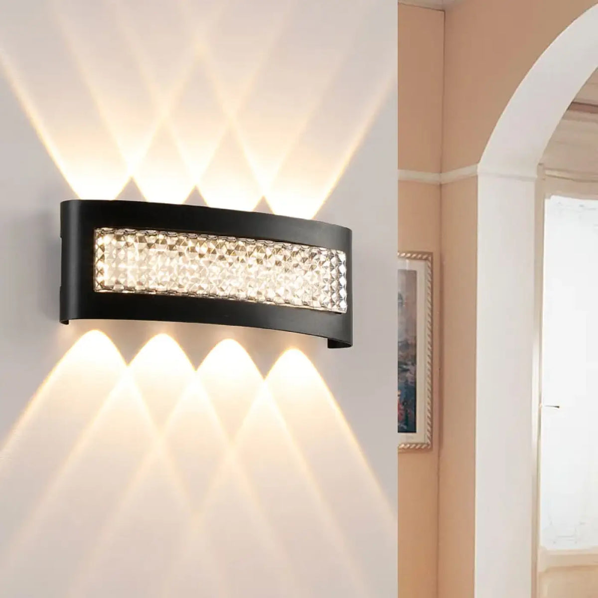 Applique Murale LED Cristal Noire SUTYRITE