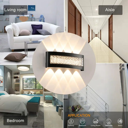 Applique Murale LED Cristal Noire SUTYRITE