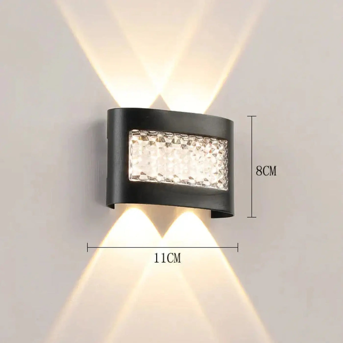 Applique Murale LED Cristal Noire SUTYRITE