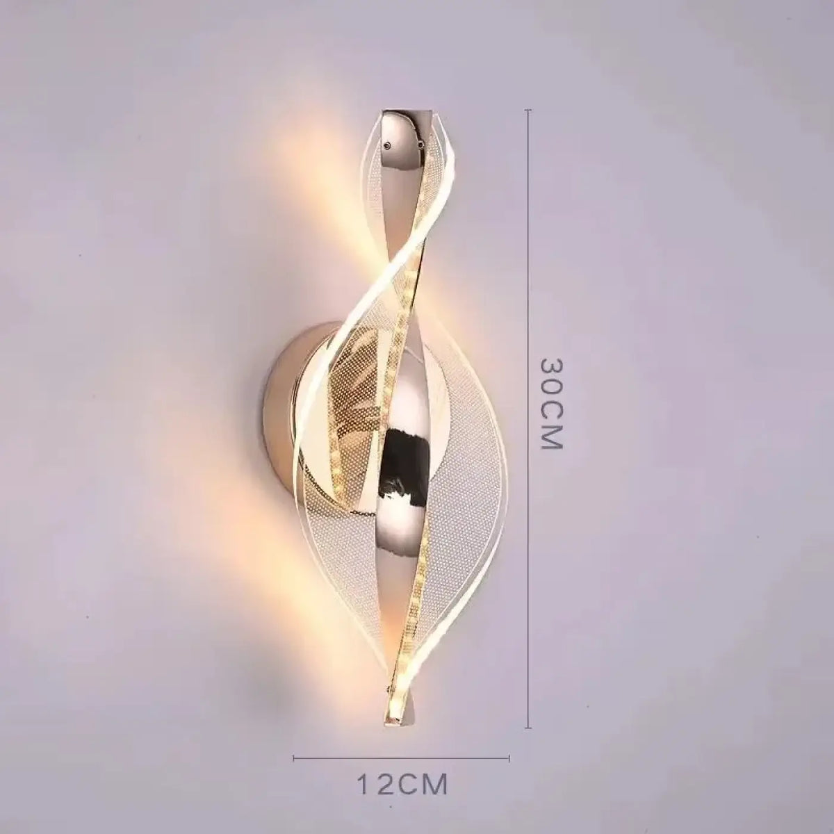 Applique Murale Design Métal Doré LED Sculpturale
