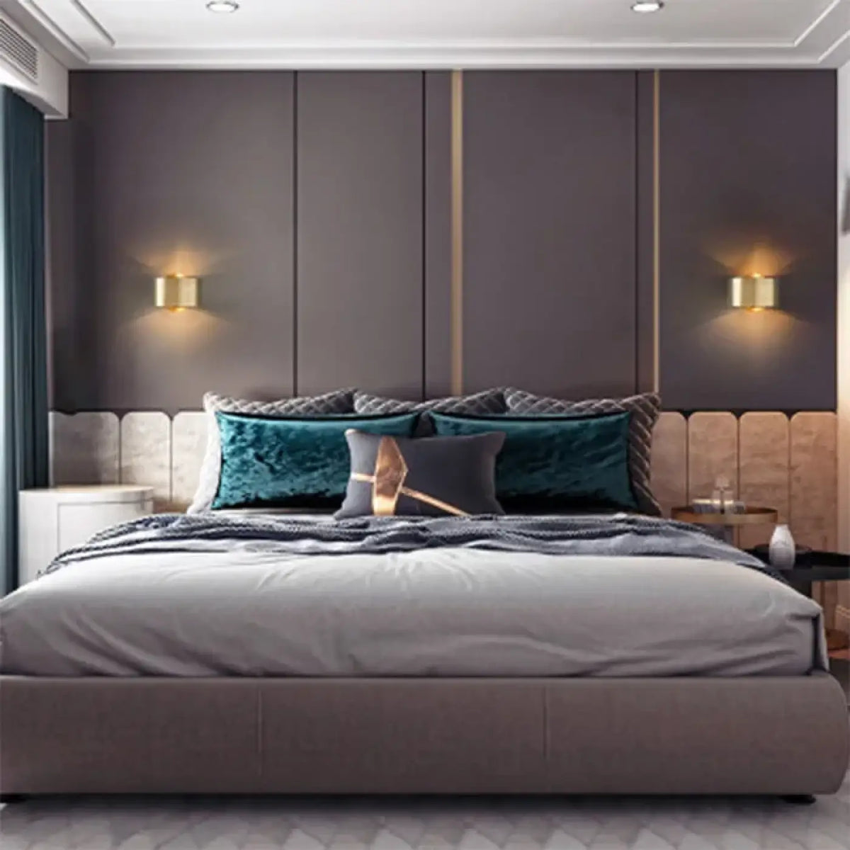 Applique Murale GIE LED Aluminium Doré/Noir