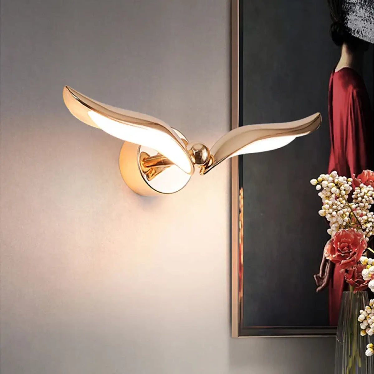 Applique Murale Oiseau Doré SIDO Art Déco