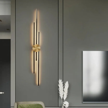 Applique Murale LED LING Doré ou Noir