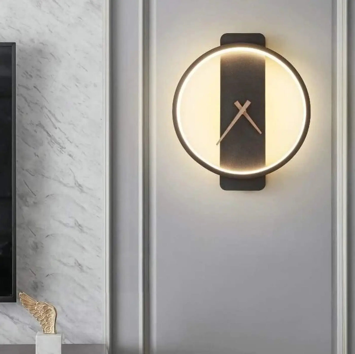 Applique Murale Horloge Design Lumineuse