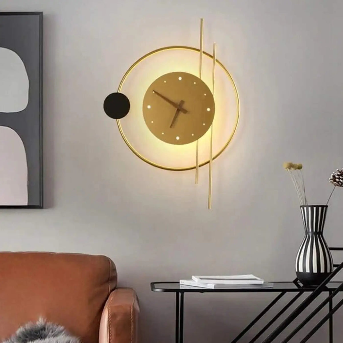 Applique Murale Horloge Design Lumineuse