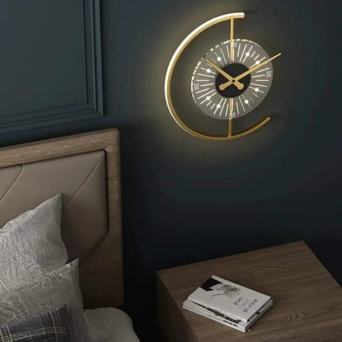Applique Murale Horloge Design Lumineuse