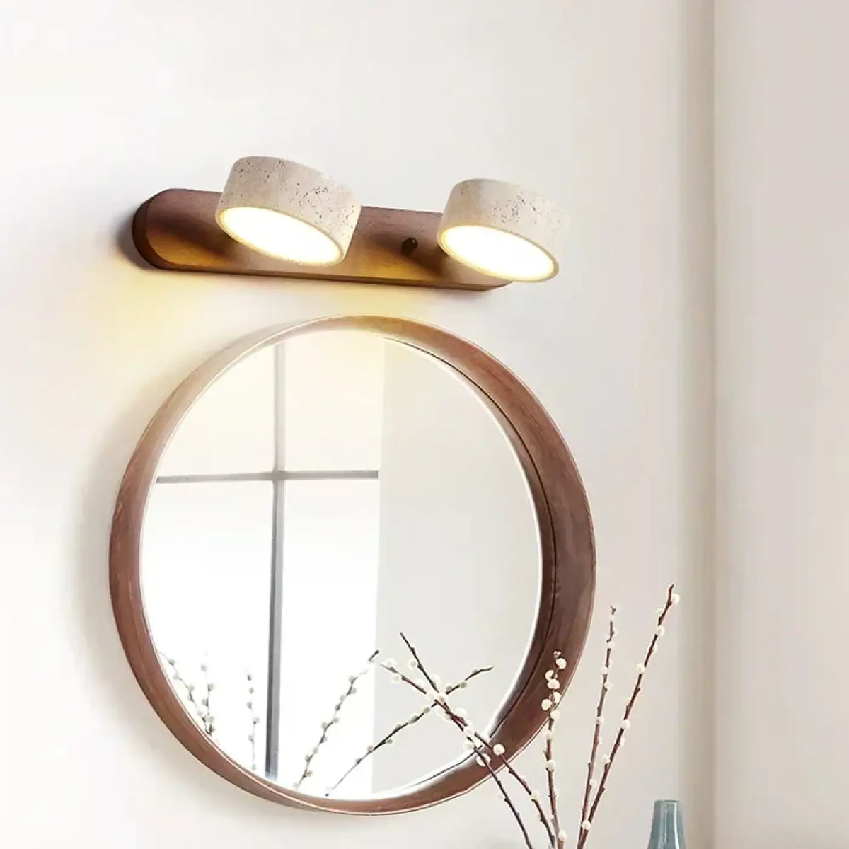 Applique Murale JAPS Bois & Pierre Naturelle