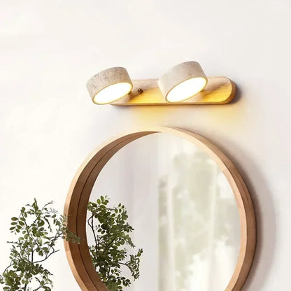 Applique Murale JAPS Bois & Pierre Naturelle
