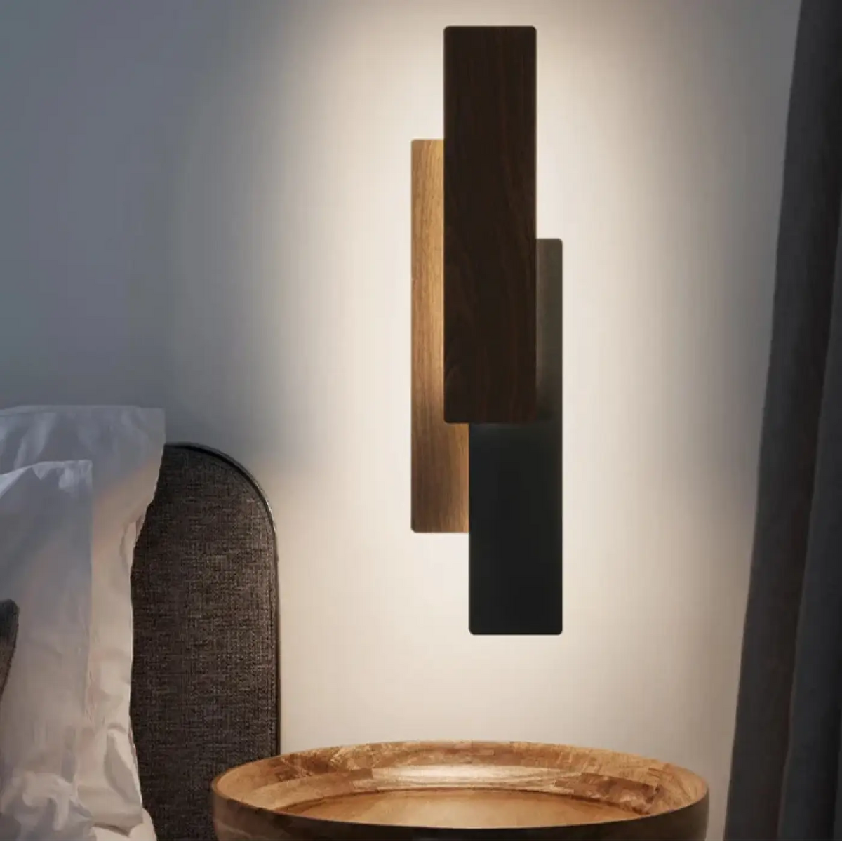 Applique Murale Bois & Métal DURINET Minimaliste LED