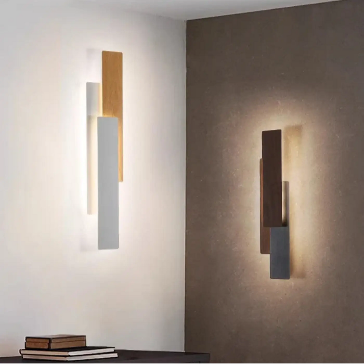 Applique Murale Bois & Métal DURINET Minimaliste LED