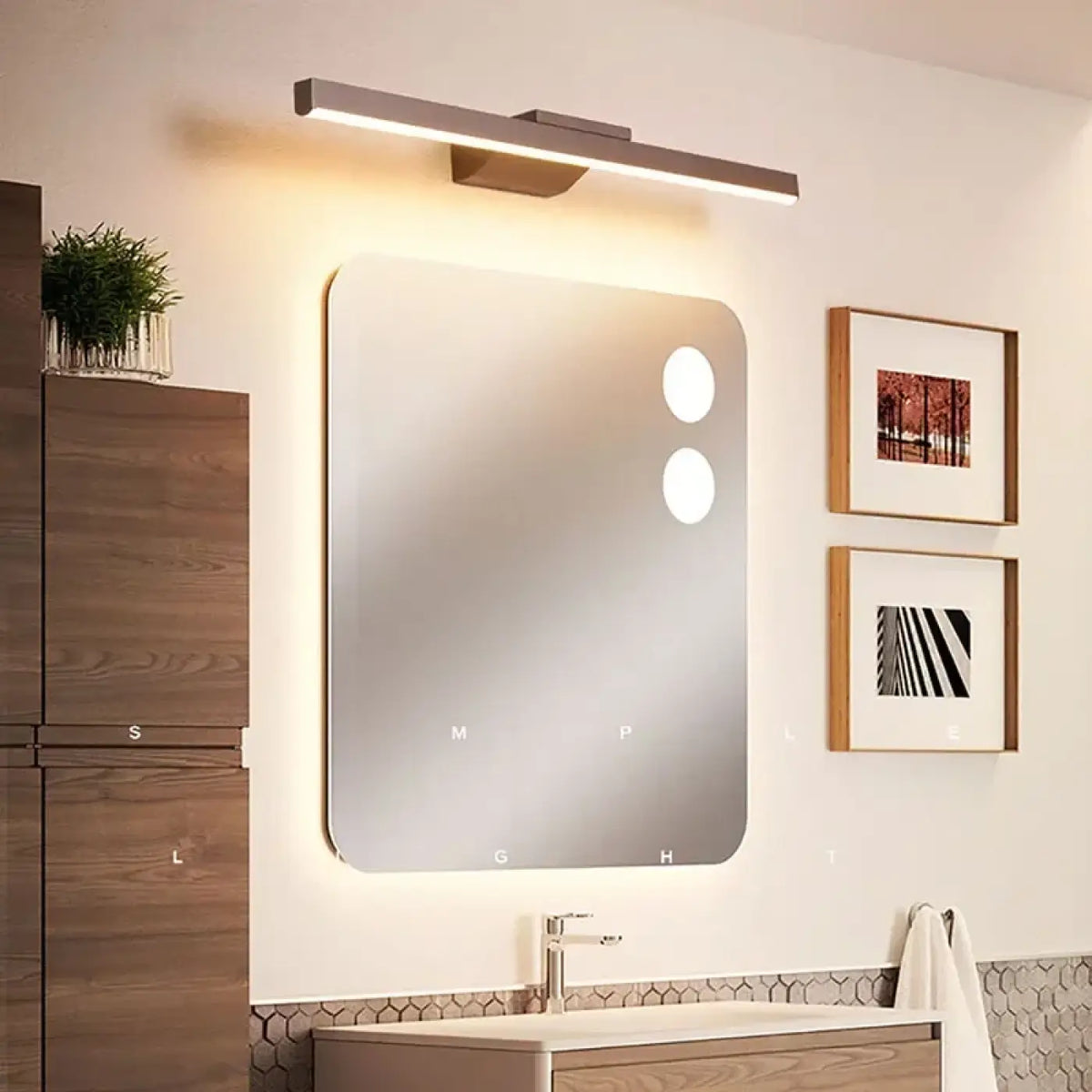 Applique Murale ARRON Marron Chocolat LED