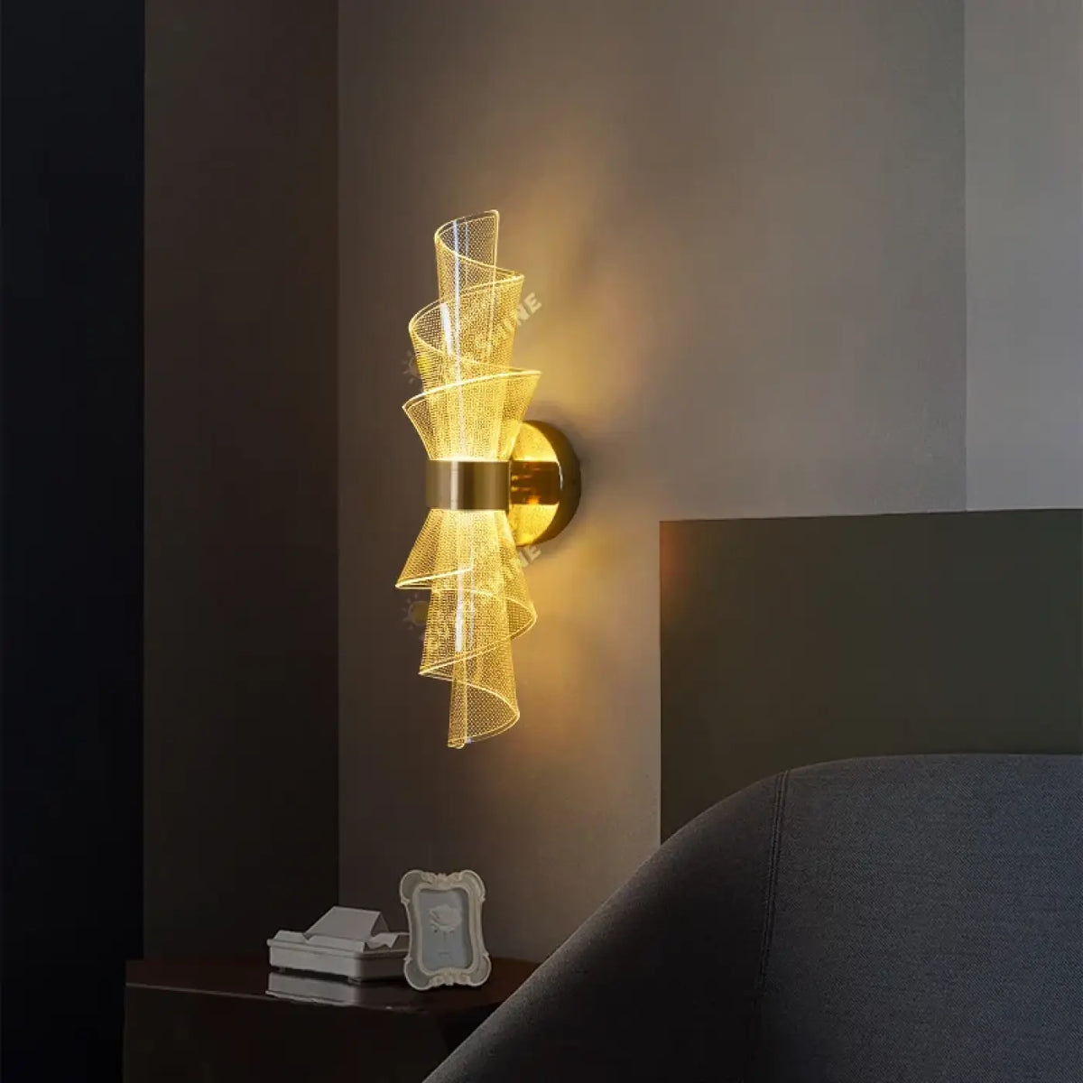 Applique Murale CLARO Dorée Design LED