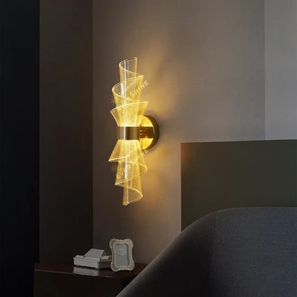 Applique Murale CLARO Dorée Design LED
