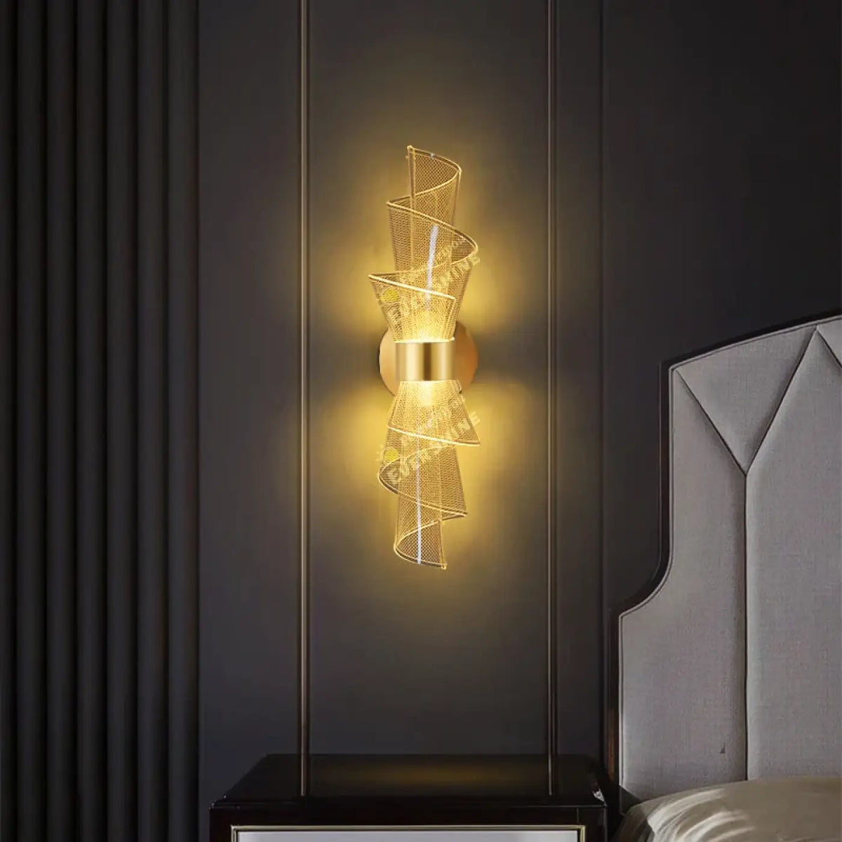 Applique Murale CLARO Dorée Design LED