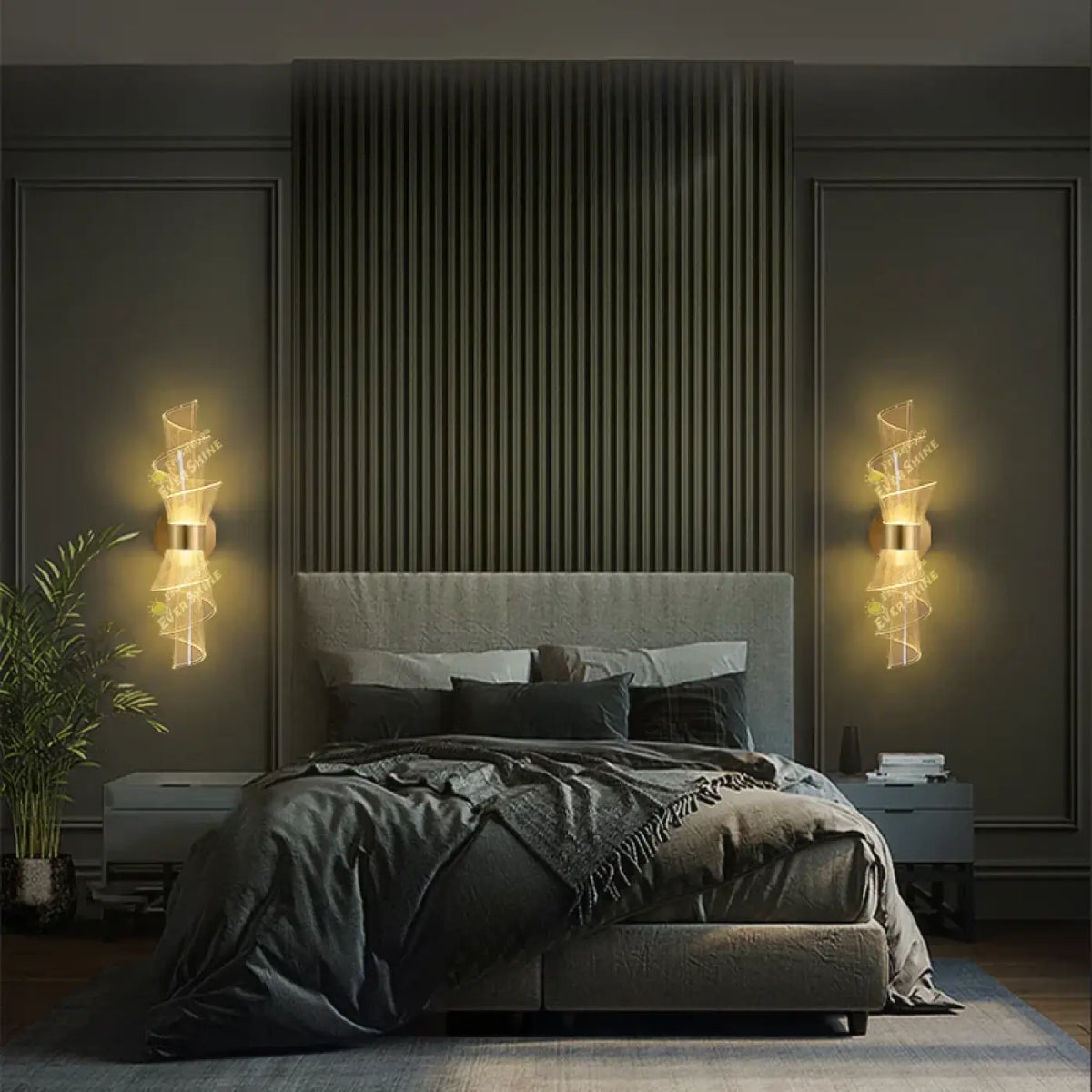 Applique Murale CLARO Dorée Design LED