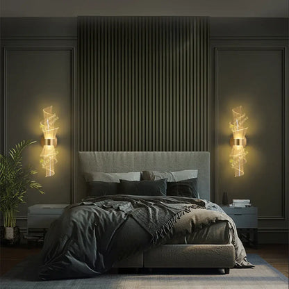 Applique Murale CLARO Dorée Design LED