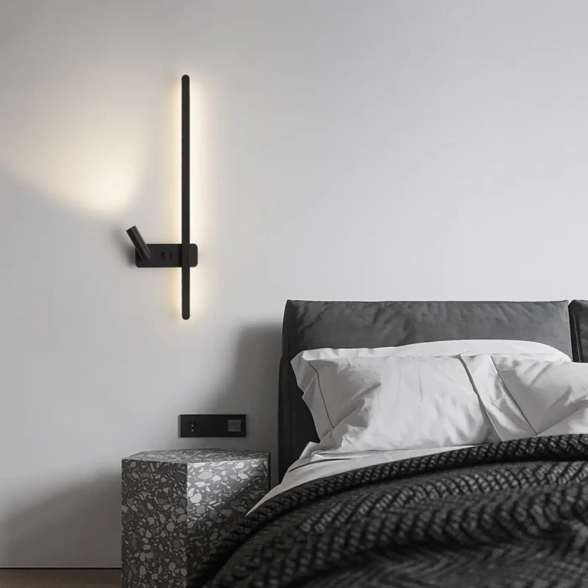 Applique Murale LED MINILE Métal Noir Minimaliste