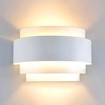 Applique Murale Cylindrique LED SALIRET Blanc/Noir