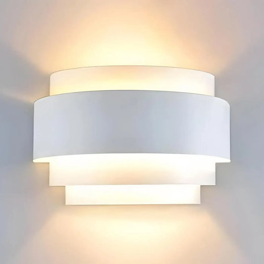 Applique Murale Cylindrique LED SALIRET Blanc/Noir