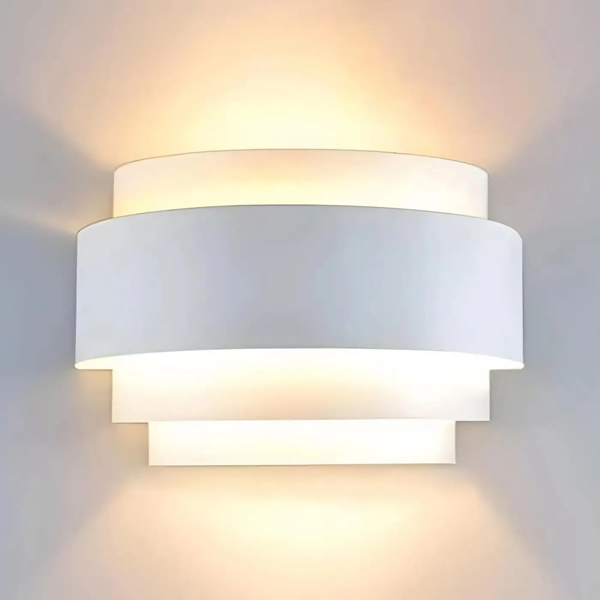 Applique Murale Cylindrique LED SALIRET Blanc/Noir