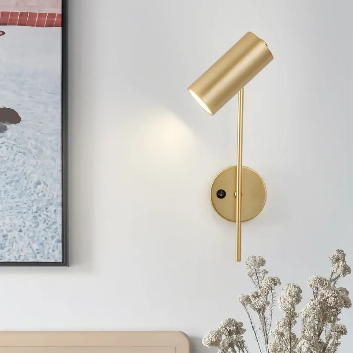 Applique Murale LED Pivotante PITON Laiton