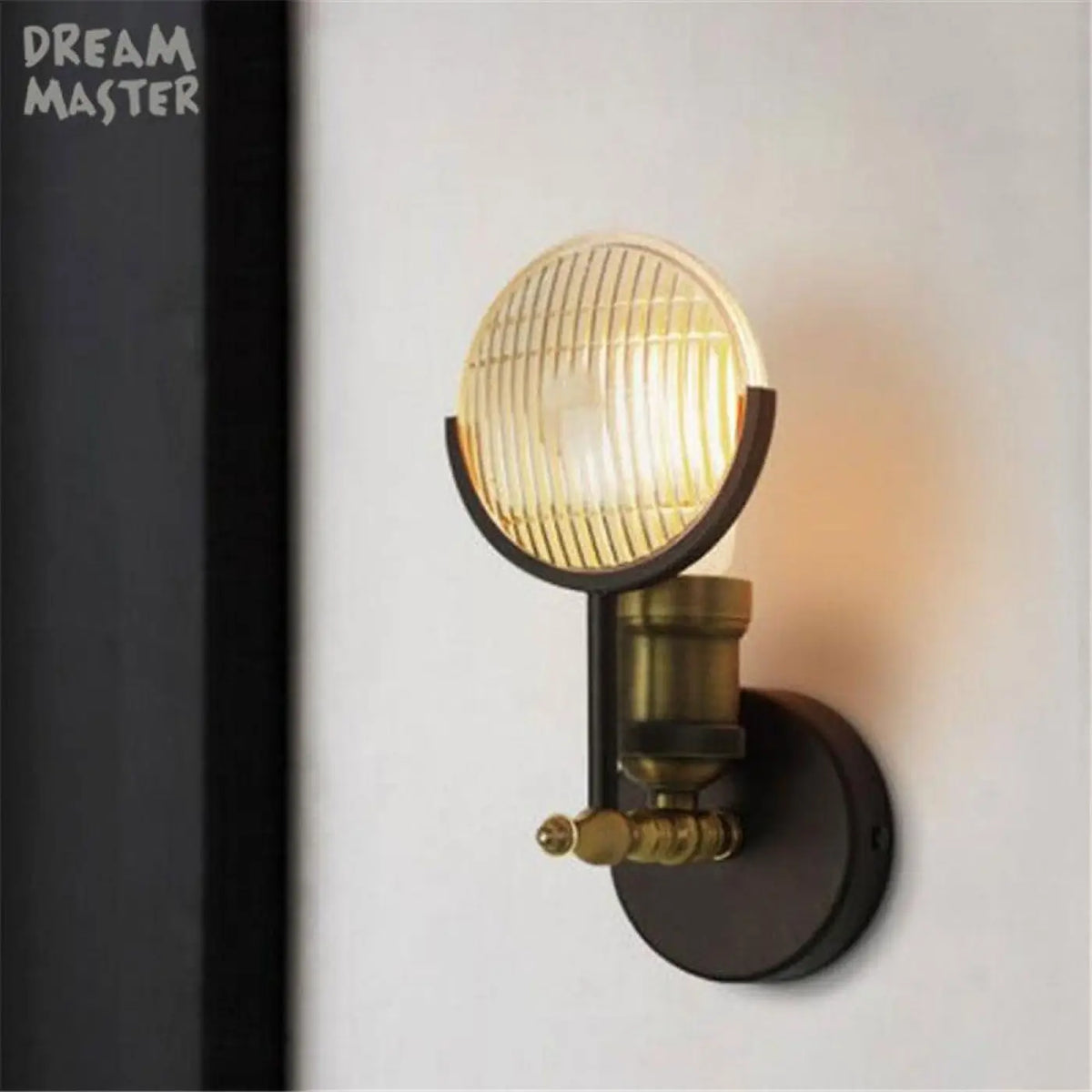 Applique Murale LOFT Noir Mat Style Industriel Vintage LED