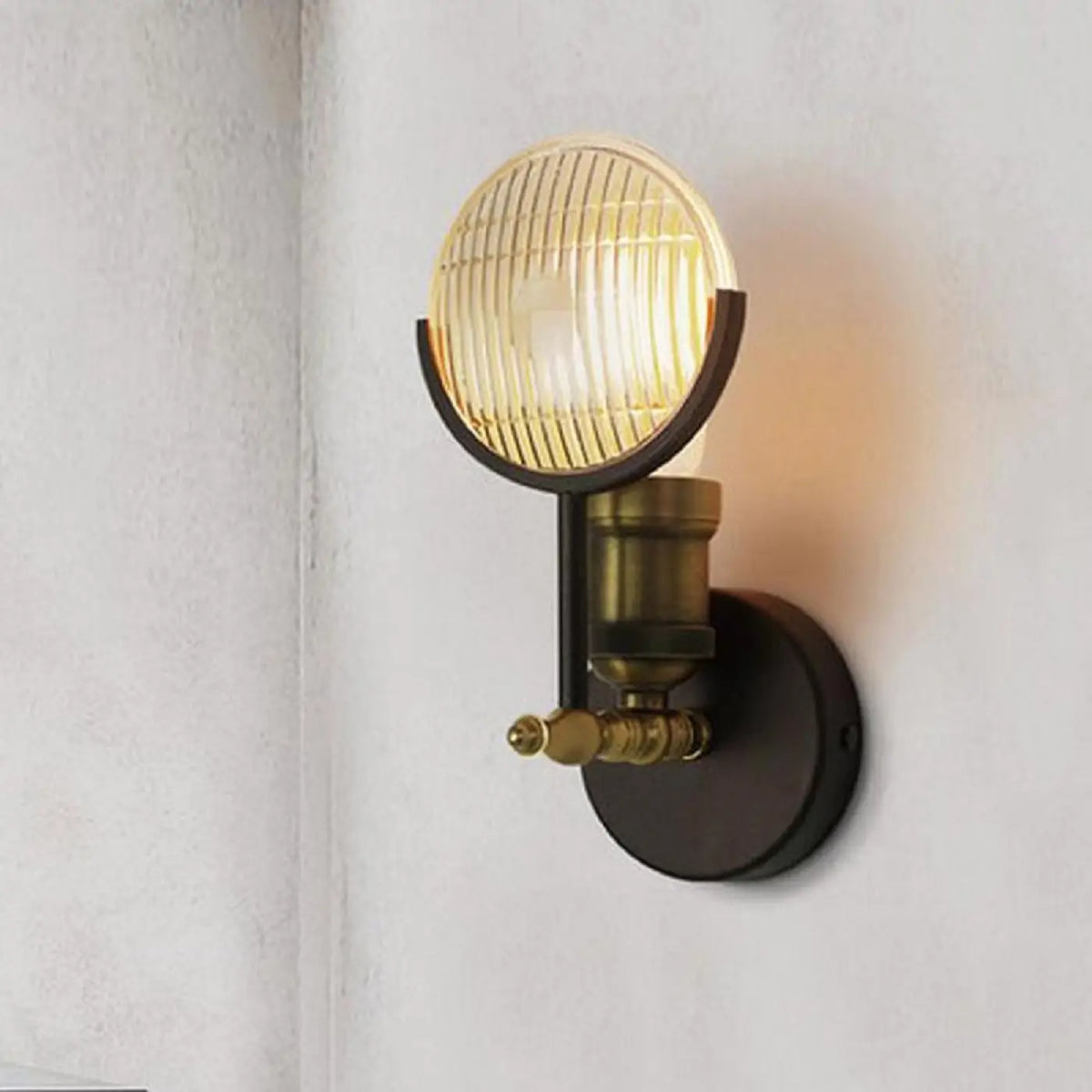 Applique Murale LOFT Noir Mat Style Industriel Vintage LED