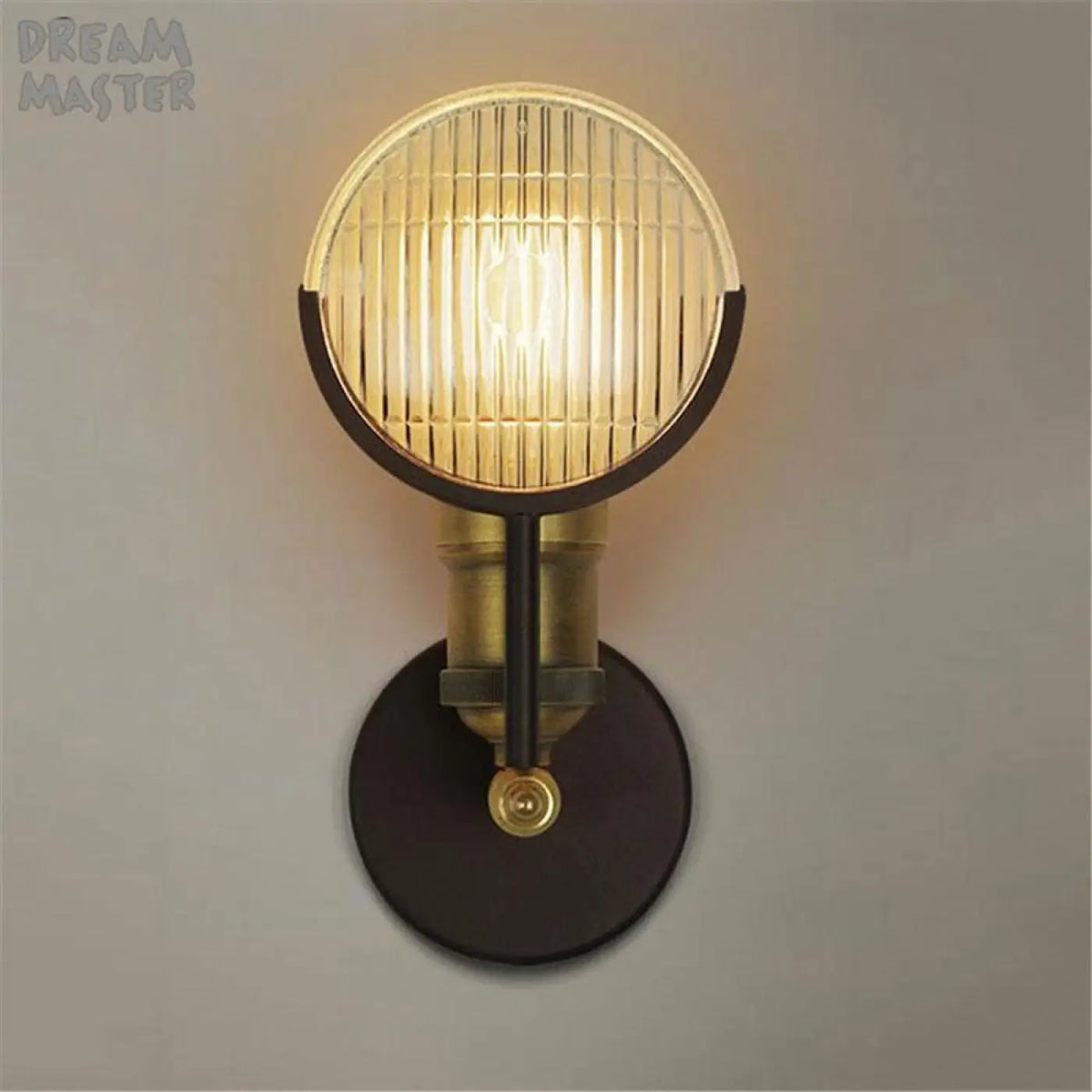 Applique Murale LOFT Noir Mat Style Industriel Vintage LED