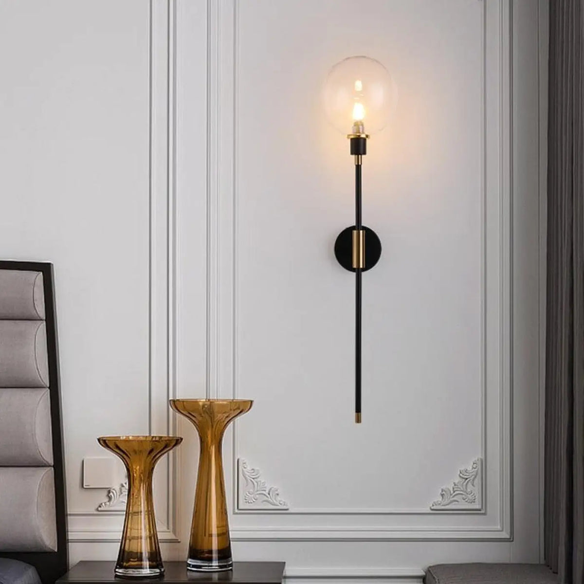 Applique Murale MEIL Métal Noir Design Moderne