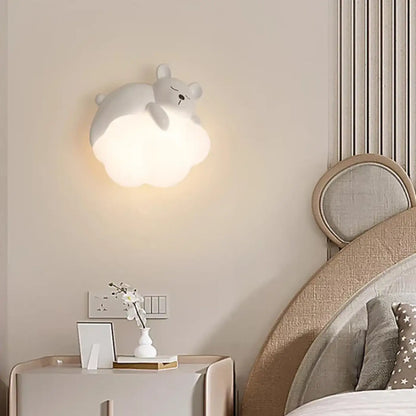 Applique Murale TITY : Veilleuse Design Ours ou Lapin Blanc LED