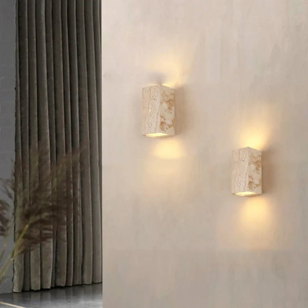 Applique Murale SQUARE Travertin Minimaliste
