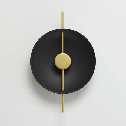 Applique Murale LATIC Noir & Laiton Design Sculptural