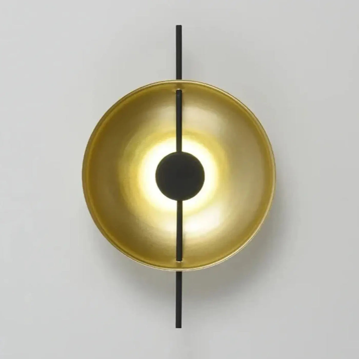 Applique Murale LATIC Noir & Laiton Design Sculptural